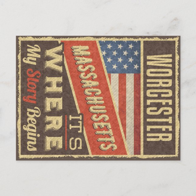 Postal Worcester Massachusetts (Anverso)
