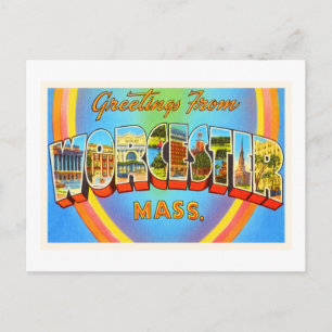 Postal Worcester Massachusetts MAMÁES Viajes de época