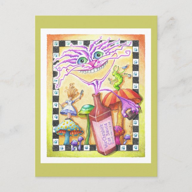 Postal WorCHESHIRE CAT (Anverso)