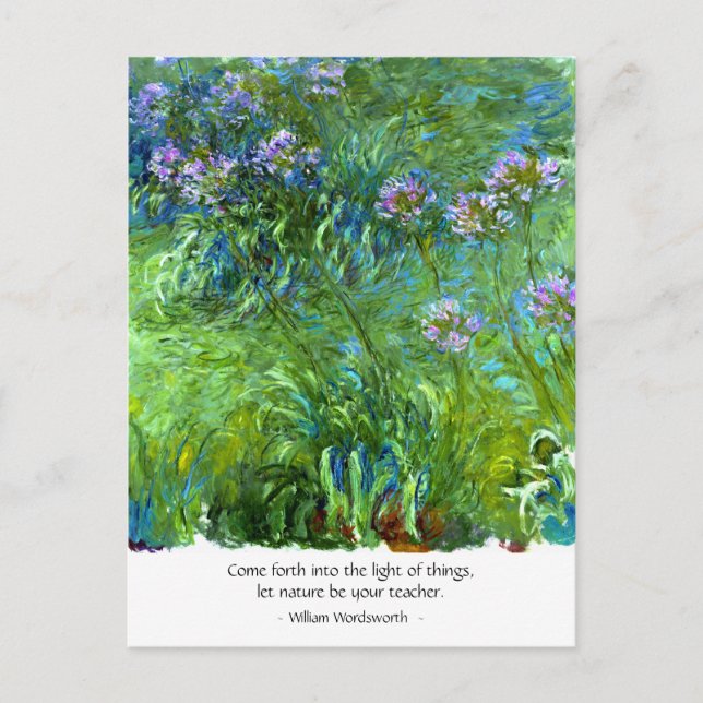 Postal Wordsworth: Salir a la luz de las cosas (Anverso)