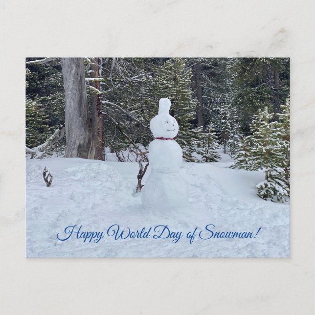 Postal World2Celebrate: ¡Feliz Día Mundial de los Snowman (Anverso)