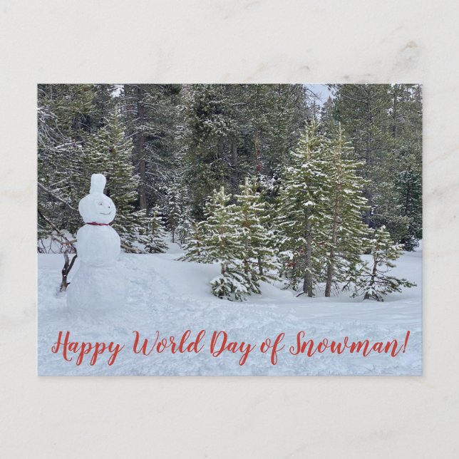 Postal World2Celebrate: ¡Feliz Día Mundial de los Snowman (Anverso)
