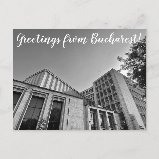 Postal World2Celebrate: ¡Saludos desde Bucarest! (Anverso)