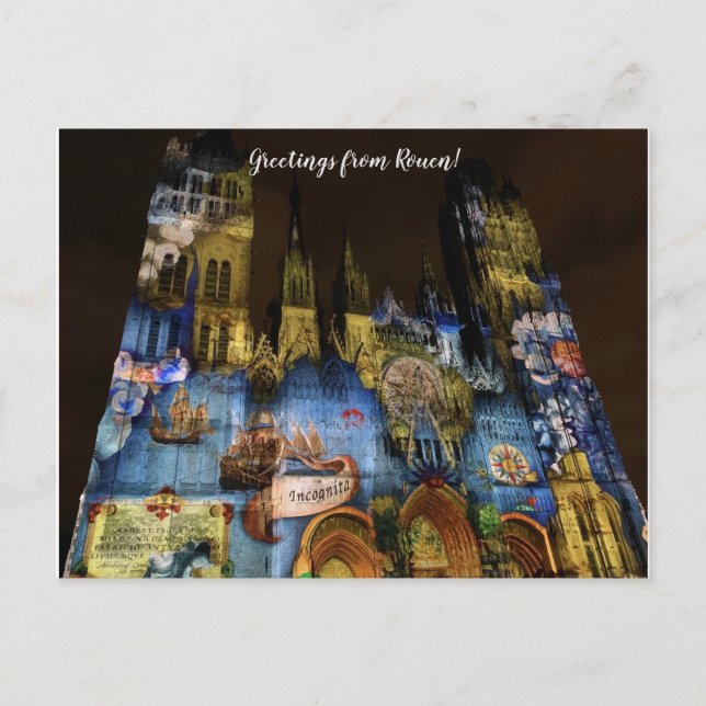 Postal World2Celebrate: ¡Saludos desde Rouen! (Anverso)