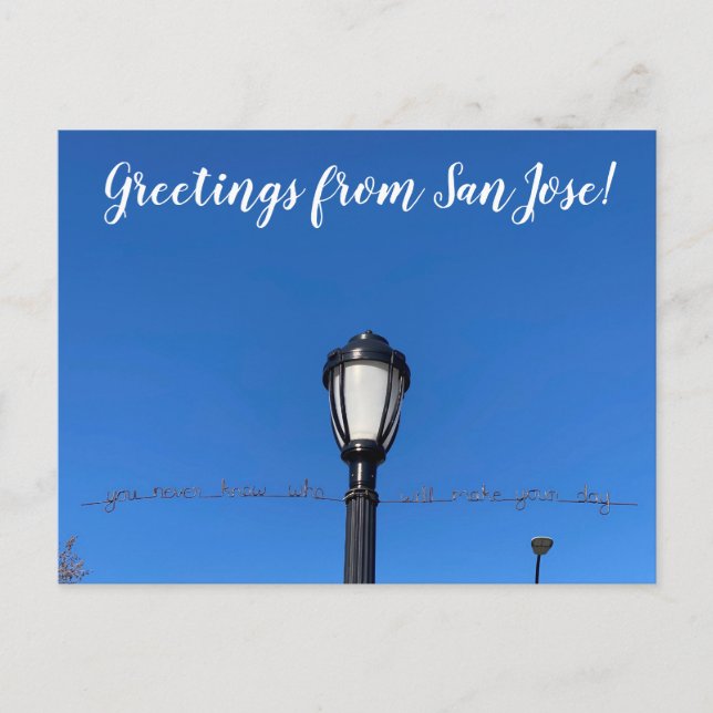 Postal World2Celebrate: ¡Saludos desde San José! (Anverso)