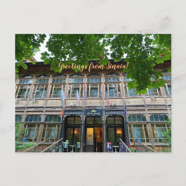 Postal World2Celebrate: ¡Saludos desde Sinaia! (Anverso)