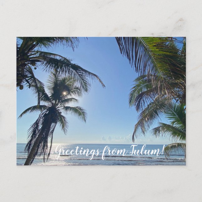 Postal World2Celebrate: ¡Saludos desde Tulum! (Anverso)