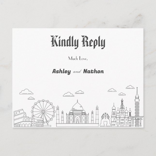 Postal World Adventure Seven Wonder Typology Boda (Anverso)