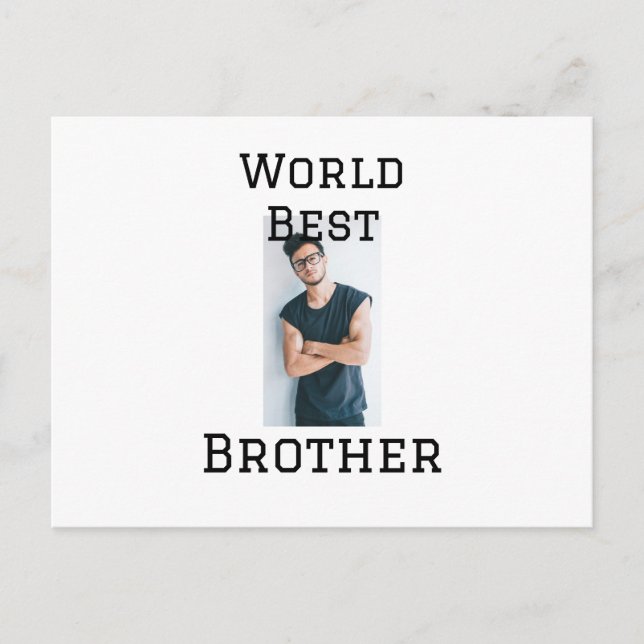 Postal World best brother agregar nombre texto deportes d (Anverso)