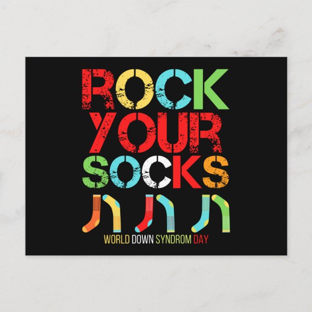 Postal World Down Syndrome Day Rock Your Socks (Anverso)