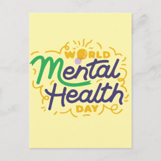 Postal World Mental Health Day Inspirational Typography