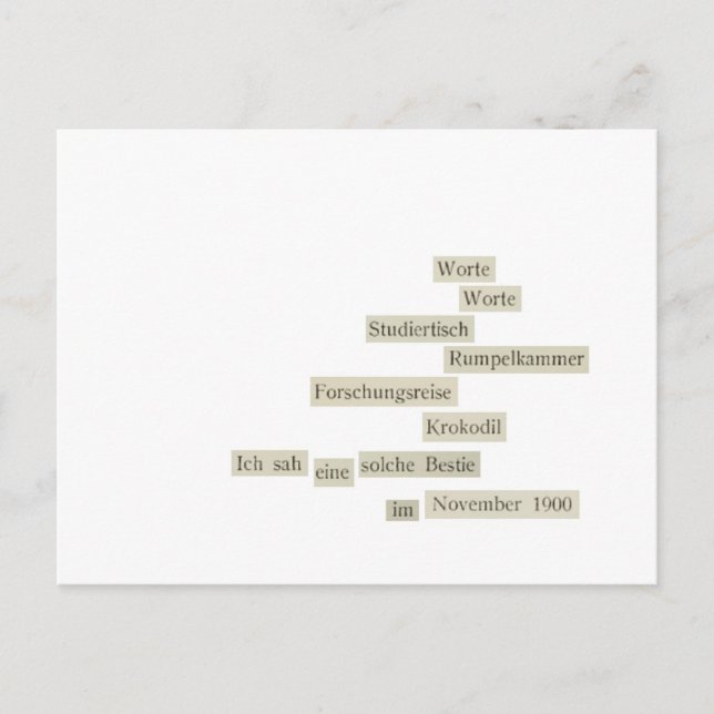 Postal worte (Anverso)