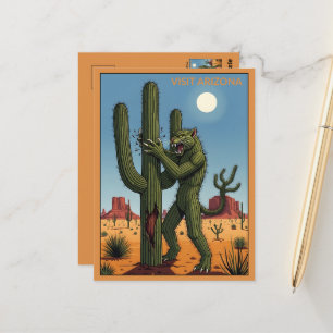 Postal WPA Arizona El Gato Cactus