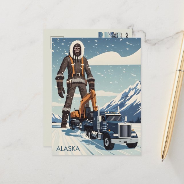 Postal WPA de Alaska (Anverso/Reverso In Situ)