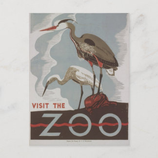 Postal WPA - El zoológico