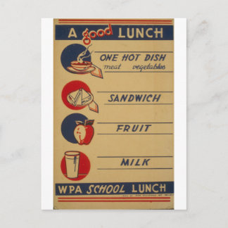 Postal WPA - Un buen almuerzo