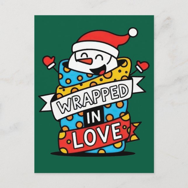 Postal Wrapped in Love Christmas (Anverso)