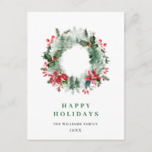 Wreath Holly Berry Pine Forest Navidades