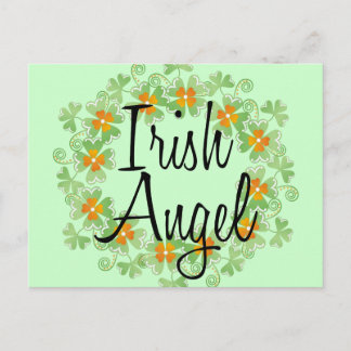 Postal Wreath irlandesa Angel Shamrock
