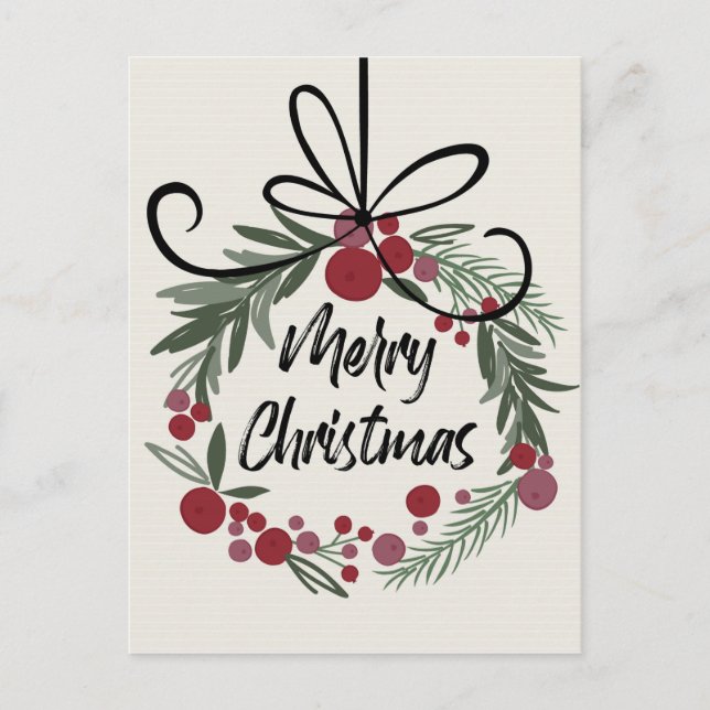 Postal Wreath navidades (Anverso)