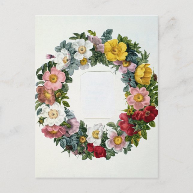 Postal Wreath of Rosas, portada de 'Les Rosas' (Anverso)