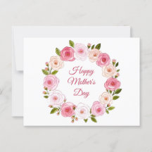 Wreath Rosa de color de agua de bonito