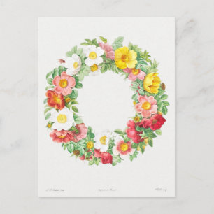 Postal Wreath Vintage Rosa