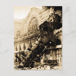 Postal Wreck en Montparnasse , 22 de octubre de 1895