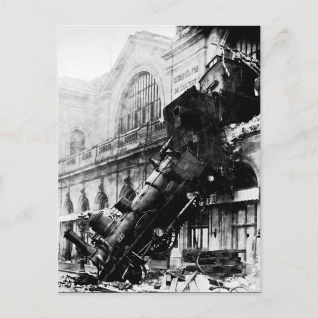Postal Wreck en Montparnasse , 22 de octubre de 1895 (Anverso)