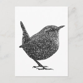 Postal Wren (blanco y negro)