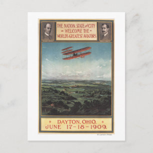 Postal Wright Brothers Plane