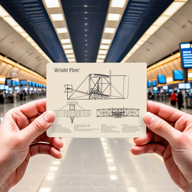 Postal Wright Flyer- Planes de dibujo del plano aéreo SD (Subido por el creador)