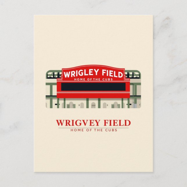 Postal Wrigley Field: Home of the Cubs (Anverso)