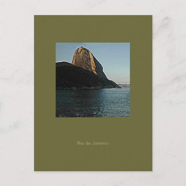 Postal Write about Rio the SugarLoaf Mountain (Anverso)
