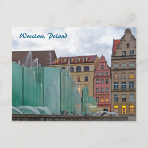 Postal Wroclaw Polonia Market Square Founcard Postcard