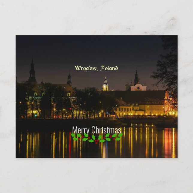 Postal Wroclaw, Polonia, Navidades, (Anverso)