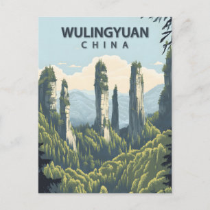 Postal Wulingyuan China Parque Nacional del Bosque de Zha