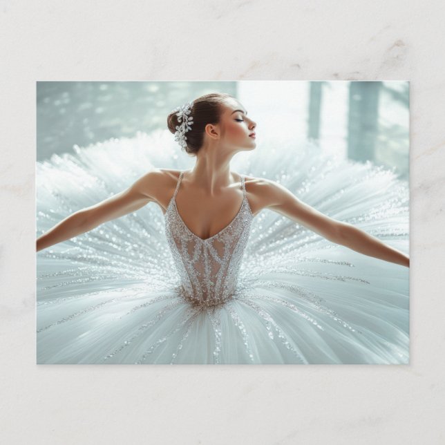 Postal Wunderschöne Ballerina im Tutu  (Anverso)