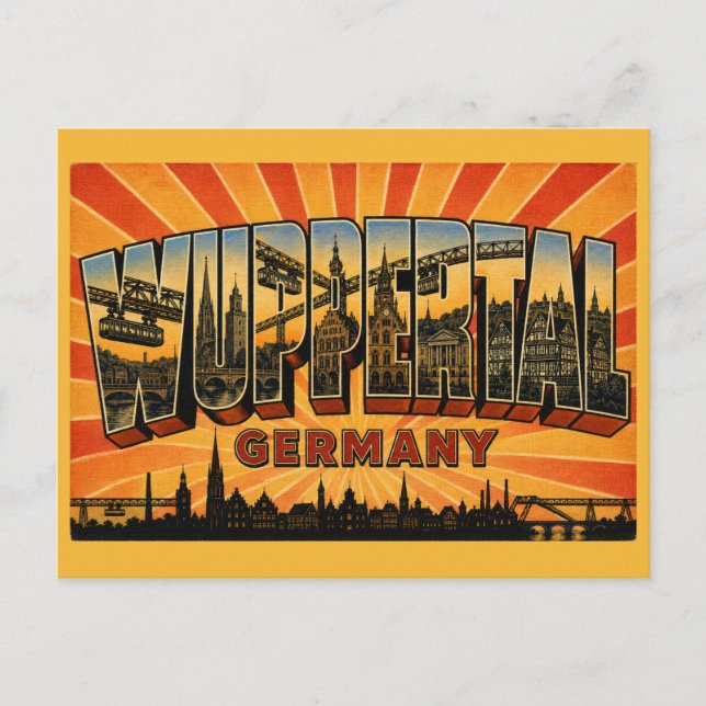 Postal Wuppertal Alemania Schwebebahn (Anverso)