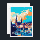Postal Wurzburg Alemania ilustracion de viaje vintage<br><div class="desc">Ilustracion Wurzburg Alemania vintage</div>