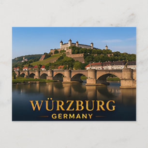 Postal Wurzburgo Alemania Destino de Viaje Romántico