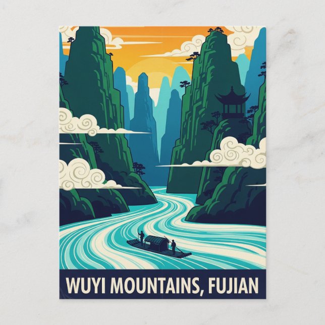 Postal Wuyi Monta Fujian China (Anverso)