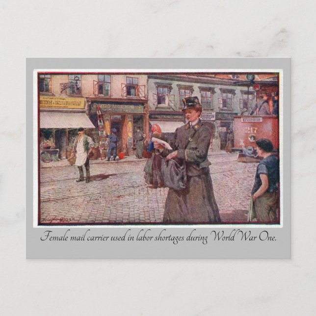 Postal "WW1 Female Mail Carrier" (Anverso)