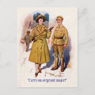 Postal WW1 "Seguir adelante"