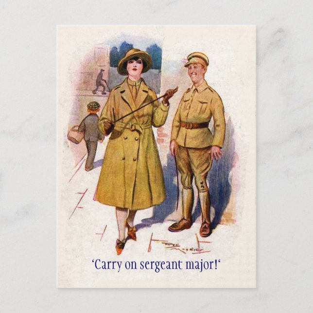 Postal WW1 "Seguir adelante" (Anverso)