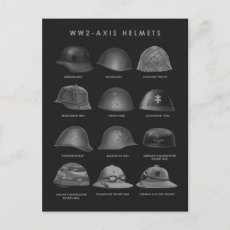 Postal WW2 - Axis Helmets 