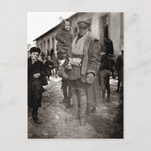 Postal WWI - Funcionario de Campo Americano + Huérfanos F