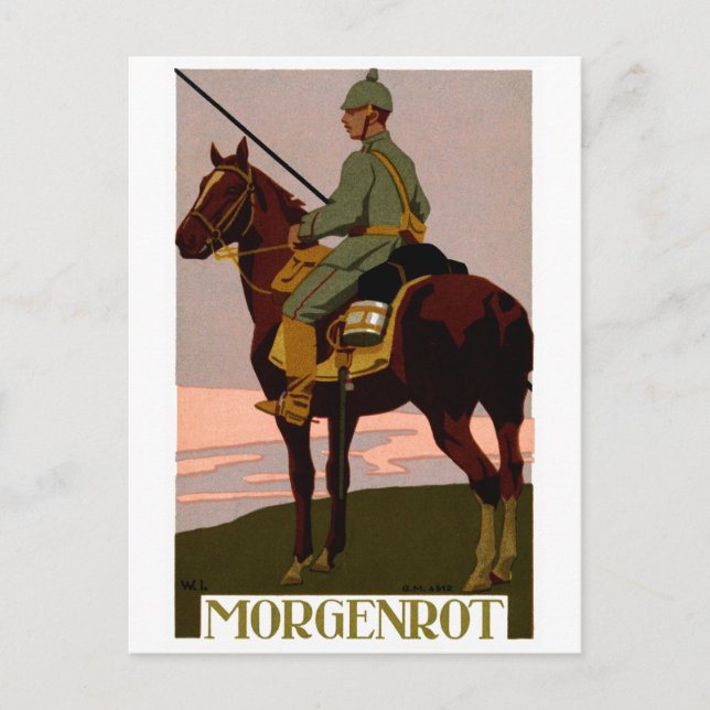 Postal WWI German Uhlan (Anverso)