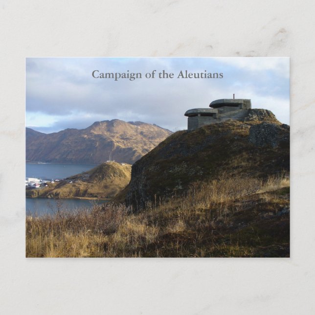 Postal WWII Lookout Bunker, isla Unalaska (Anverso)