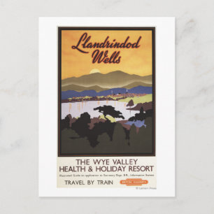 Postal Wye Valley Resort Poster de Ferrocarril Británico